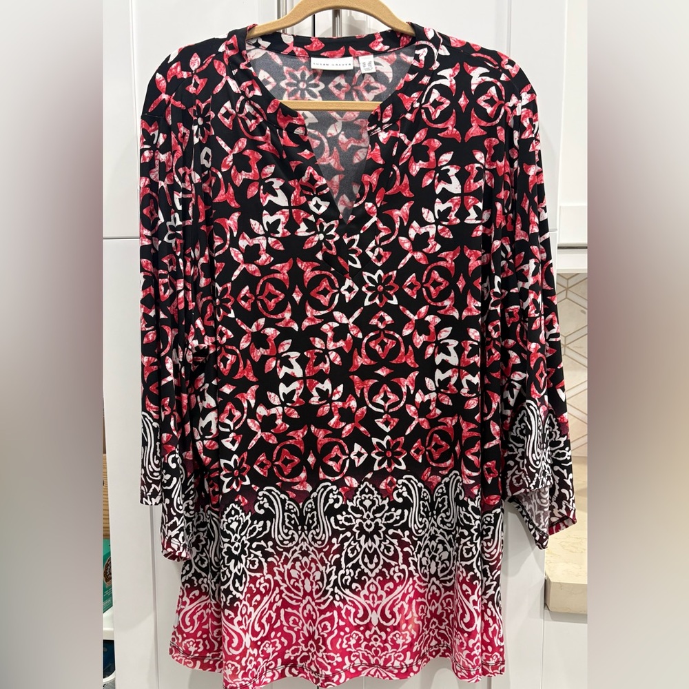 Susan Graver Split Neck Tunic